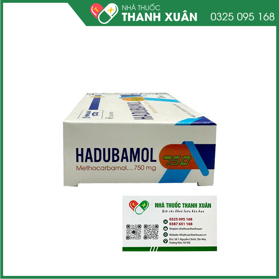 Hadubamol 750 điều trị triệu chứng giảm đau bằng cách giảm trương lực các cơ đang bị đau, đặc biệt là đau thắt lưng